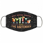 Adult Daycare Director A.K.A The Bartender Washable Reusable Custom - Wine Cocktail Printed Cloth Face Mask Cover, Black, Cloth Face Cover