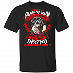 I Am A Grumpy Old Woman Too Old To Fight T-shirt - Girls Mexican Shirt - Sugar Skull Shirts For Women, Black, Unisex T-Shirt