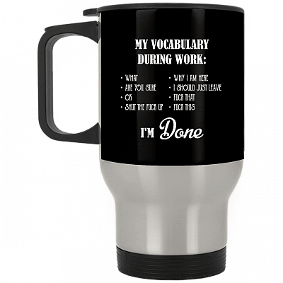 14 oz. Silver Travel Mug