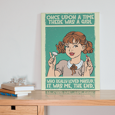 Alternative view of Once Upon a Time There Was a Girl Who Loved Makeup Framed Canvas - Unframed Poster - Home Decor Wall Art