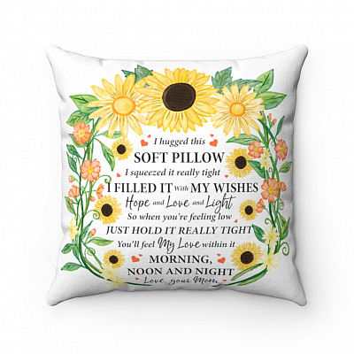 Alternative view of To My Daughter I Hugged This Soft Pillow I Squeezed It Really Tight Throw Pillow - Sofa Home Decor