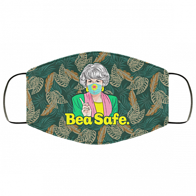 Bea Safe Dorothy Golden Girls Washable Reusable Custom - Printed Cloth Face Mask Cover, White, Cloth Face Cover