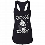 Milk Maid Breastfeeding Funny Mom Mermaid Momlife Motherhood Cotton Tank Top - Racerback Tank, Black, Ladies Racerback Tank
