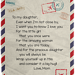 Mom To My Daughter Even When I'm Not Closed by Know I Love You Fleece Blanket - Sherpa Blanket, White, Cozy Plush Fleece Blanket - 50x60