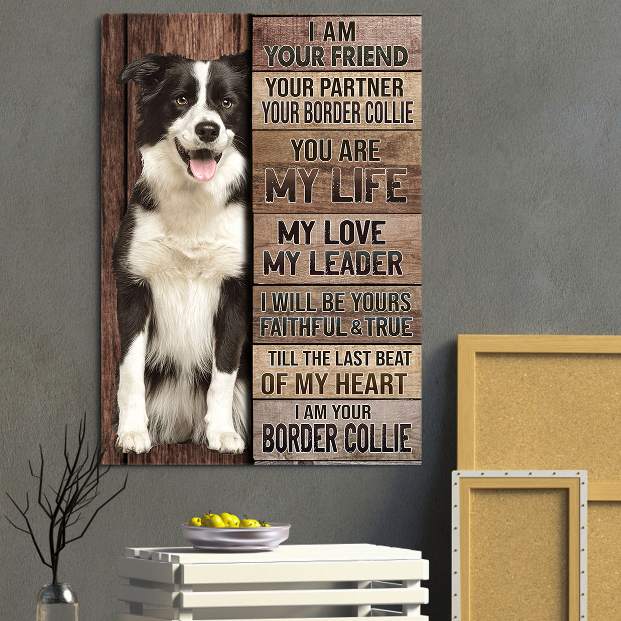7VT. Your Friend Your Border Collie canvas mockup