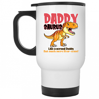 14 oz. White Travel Mug