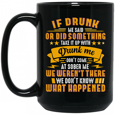 15 oz. Black Mug