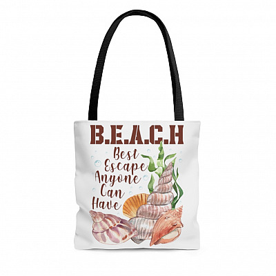 Beach Best Escape Anyone Can Have All Over Print Tote Bag - Shoulder Bag - Reusable Grocery Shopping Bag