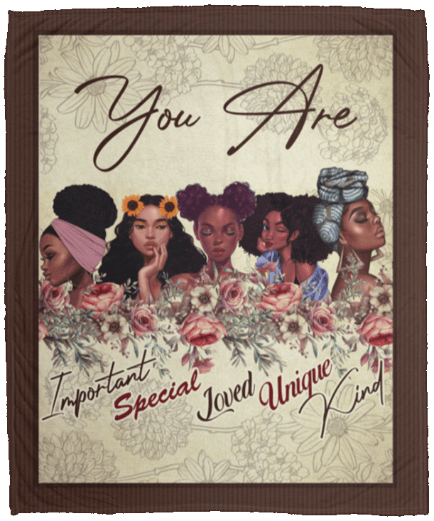 You Are Important Special Loved Unique Kind Fleece Blanket – Premium Sherpa Blanket - Woven Blanket, White, Cozy Plush Fleece Blanket - 50x60