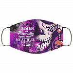August Girl My Personality Depends on Me Washable Reusable Custom - Printed Cloth Face Mask Cover, White, Cloth Face Cover
