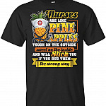 Nurses are Like Pineapples Tough On The Out Side Sweet On The Inside Funny T-Shirt, Unisex T-Shirt, Black