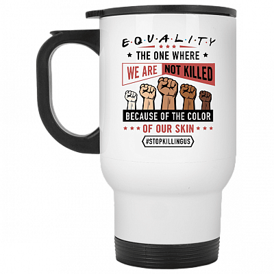 14 oz. White Travel Mug