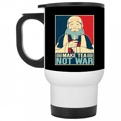 14 oz. White Travel Mug
