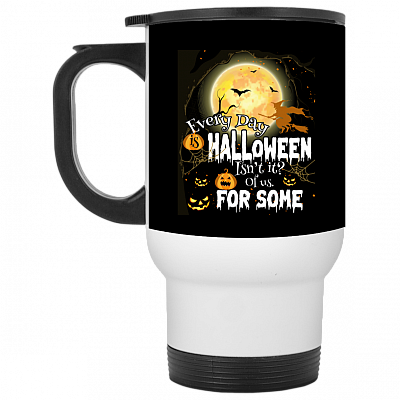 14 oz. White Travel Mug