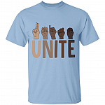 Unite Sign Language Black Live s Matter Proud To Be Black T-shirt, Light Blue, Unisex T-Shirt