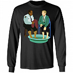 Mister Rogers Neighborhood - Mr. Rogers and Officer Clemmons Hoodie - Sweatshirt - Long Sleeve Shirt, Black, Long Sleeve