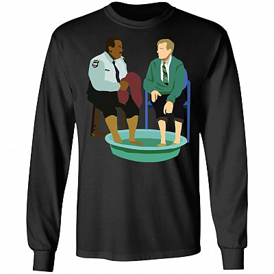 Mister Rogers Neighborhood - Mr. Rogers and Officer Clemmons Hoodie - Sweatshirt - Long Sleeve Shirt, Black, Long Sleeve