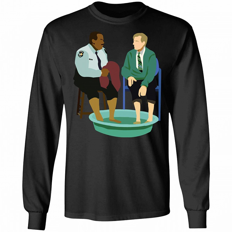 Mister Rogers Neighborhood - Mr. Rogers and Officer Clemmons Hoodie - Sweatshirt - Long Sleeve Shirt, Black, Long Sleeve
