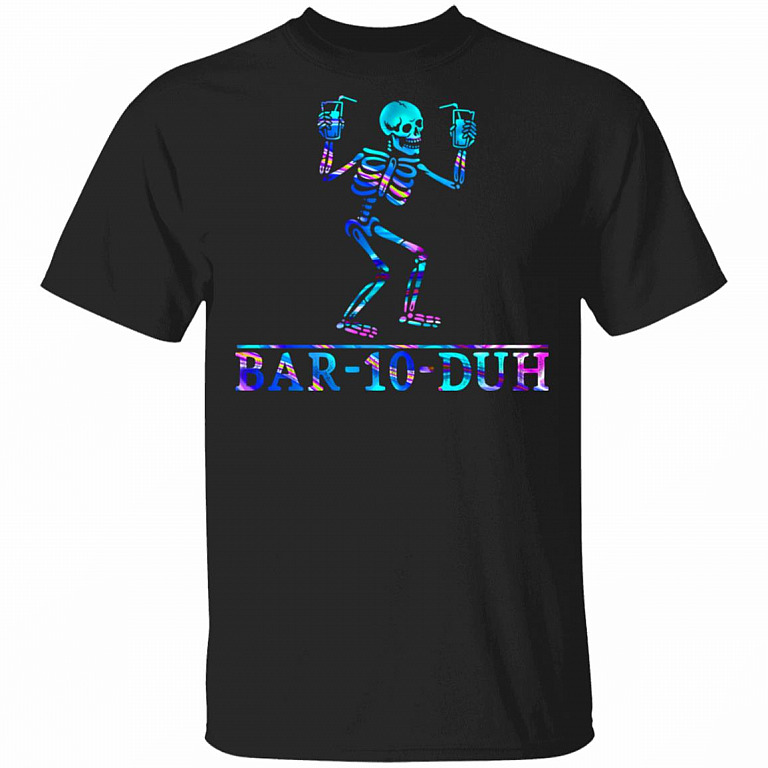 Bar 10 Duh T-Shirt - Funny Bartender Shirt, Black, Unisex T-Shirt