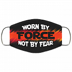 Worn By Force Not By Fear This Mask Is As Useless As Governor Washable Reusable Custom – Printed Cloth Face Mask Cover, Black, Cloth Face Cover