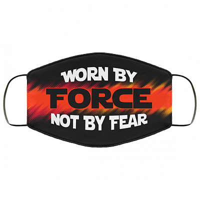 Worn By Force Not By Fear This Mask Is As Useless As Governor Washable Reusable Custom – Printed Cloth Face Mask Cover, Black, Cloth Face Cover