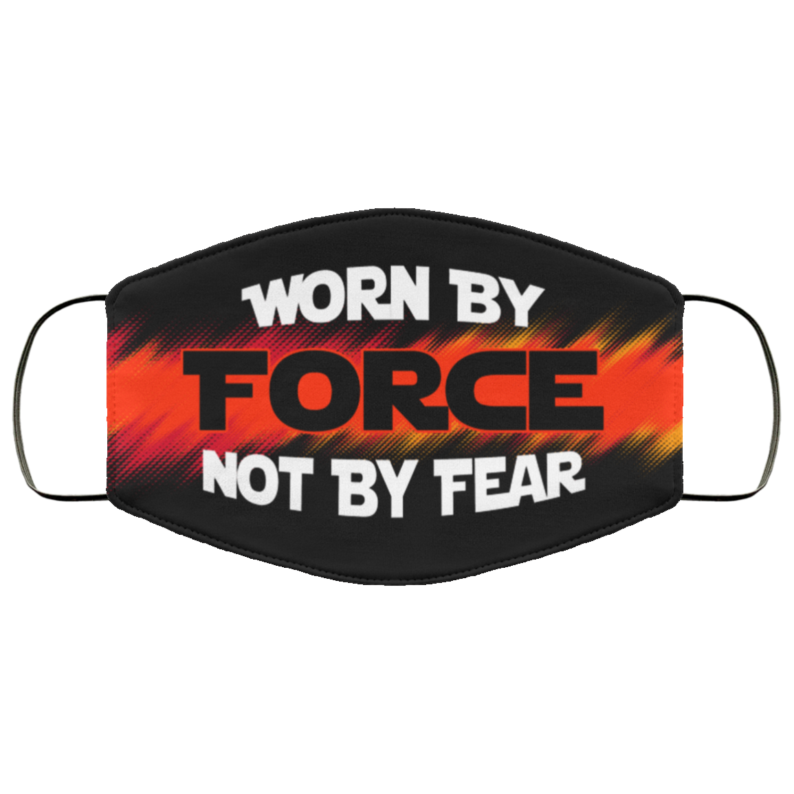 Worn By Force Not By Fear This Mask Is As Useless As Governor Washable Reusable Custom – Printed Cloth Face Mask Cover, Black, Cloth Face Cover