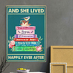 1VT. And She Lived Happily Books canvas mockup