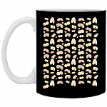Feminist Art Boob Ceramic Coffee Mug - Body Positive Gifts Mug, Black, 11 oz. White Mug