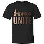 Unite Sign Language Black Live s Matter Proud To Be Black T-shirt, Black, Unisex T-Shirt