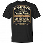Flying Monkey Delivery Service T-Shirt - Funny Shirt, Black, Unisex T-Shirt