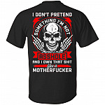 I Don't Pretend To Be Something I'm Not I Know I'm An Asshole Plain Front - Print On Back T-Shirt, Black, Unisex T-Shirt
