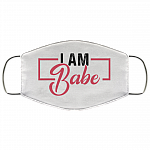 I'm Babe - If Lost Return Babe Washable Reusable Printed Cloth Face Mask Cover - Funny Couple Mask, White, Cloth Face Cover
