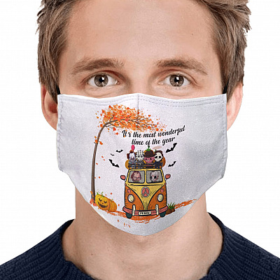 Alternative view of The Most Wonderful Time Of The Year Halloween Washable Reusable Custom Face Mask - Horror Movie Face Mask