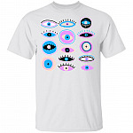 Creepy Eyes T-Shirt - Funny Halloween Witchy Shirt, White, Unisex T-Shirt