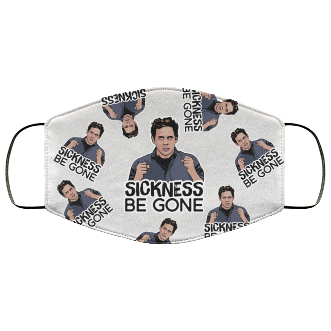 Sickness Be Gone Dennis Washable Reusable Custom - Funny Dennis Reynolds Printed Cloth Face Mask Cover, White, Cloth Face Cover Sickness Be Gone Dennis Washable Reusable Custom - Funny Dennis Reynolds Printed Cloth Face Mask Cover, White, Cloth Face Cover