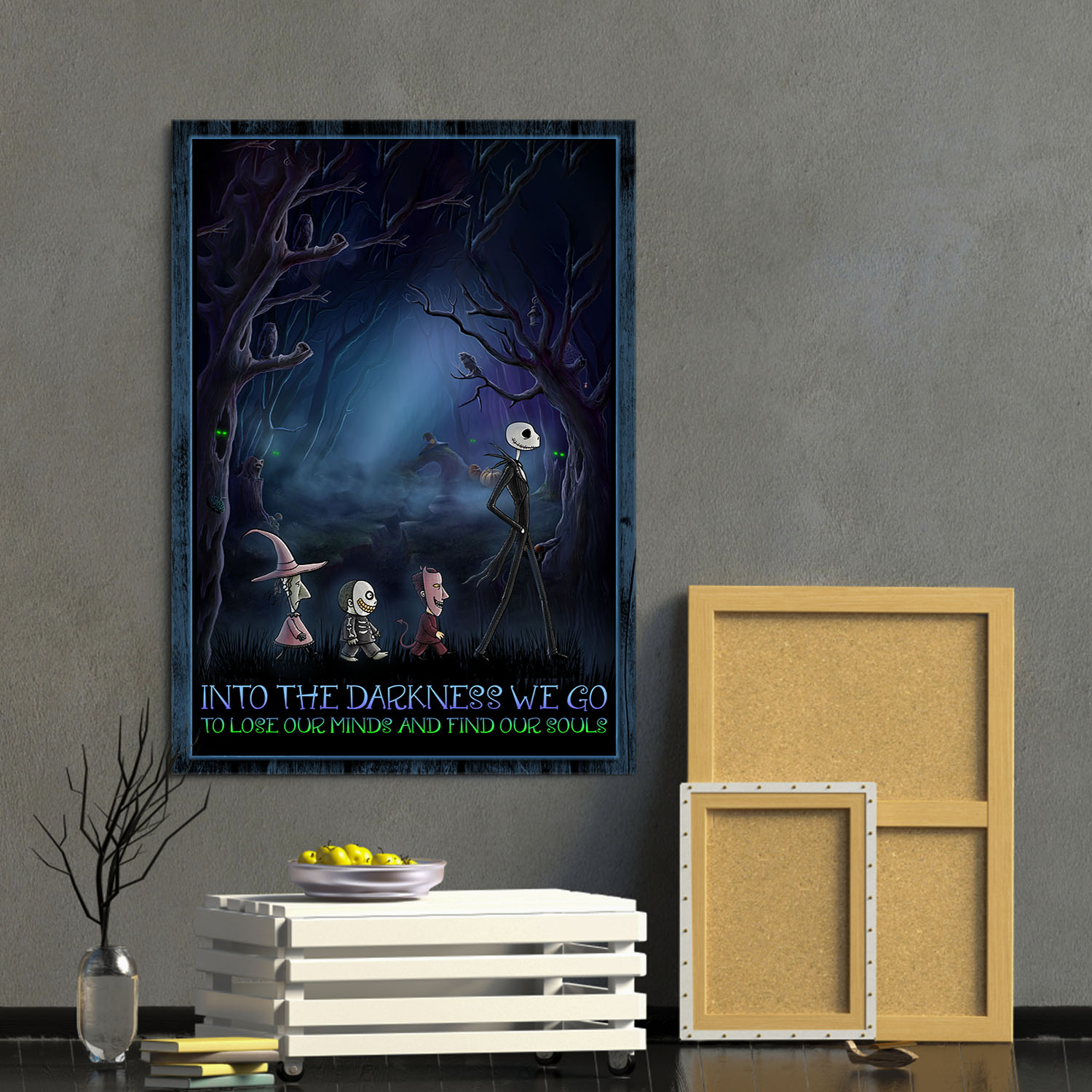 7VT. Into The Darkness Nightmare Canvas mockup