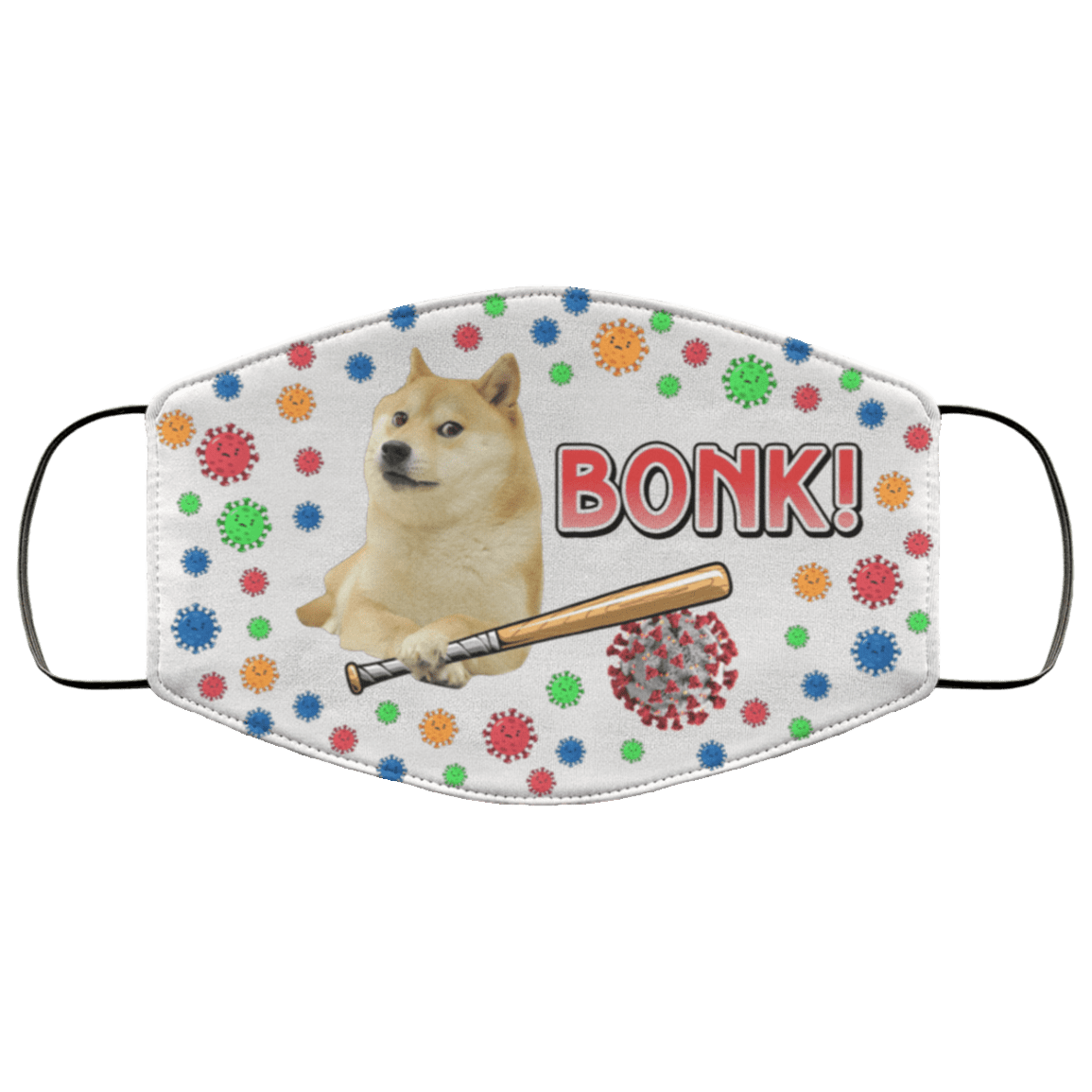 Doge Hit Corona Virus Funny Washable Reusable Custom - Printed Cloth Face Mask Cover, White, Cloth Face Cover Doge Hit Corona Virus Funny Washable Reusable Custom - Printed Cloth Face Mask Cover, White, Cloth Face Cover