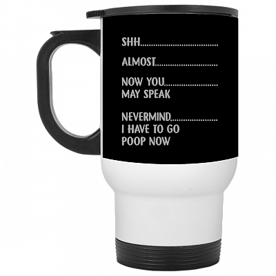 14 oz. White Travel Mug