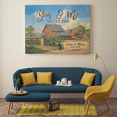 Alternative view of Personalized You and Me We Got This Framed Canvas - Unframed Poster
