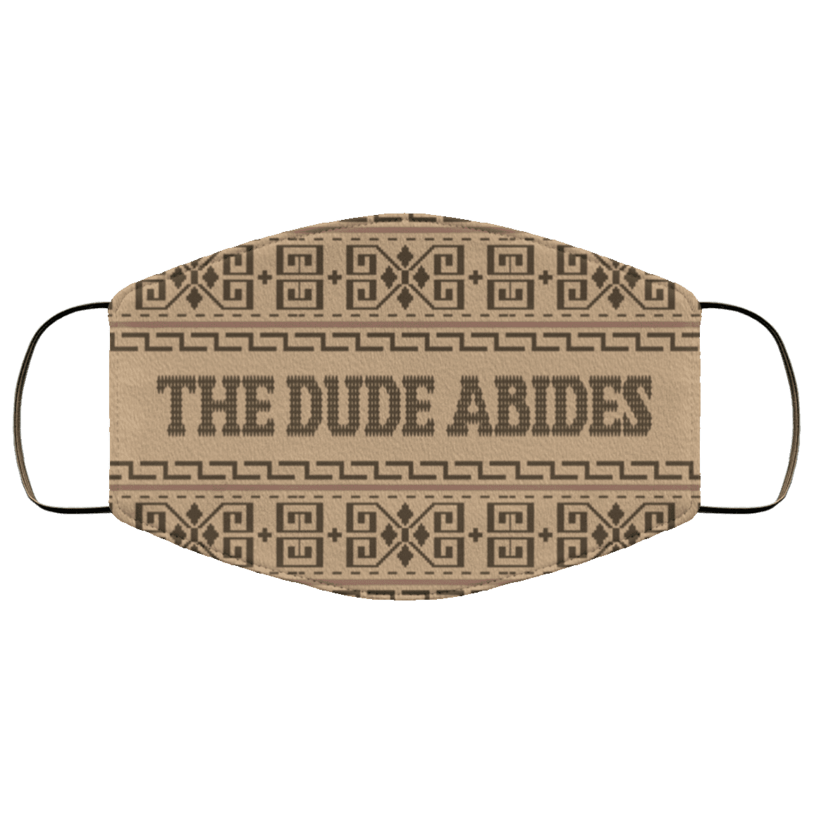 Big Lebowski the Dude Abides Washable Reusable Custom - Printed Cloth Face Mask Cover, White, Cloth Face Cover Big Lebowski the Dude Abides Washable Reusable Custom - Printed Cloth Face Mask Cover, White, Cloth Face Cover