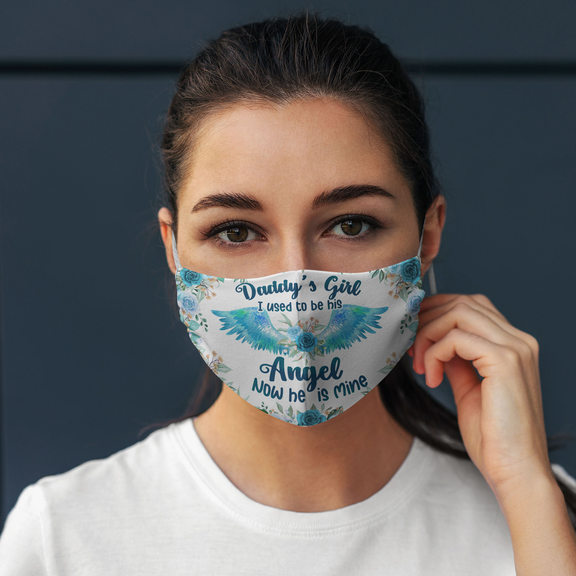 12VT. Daddy's Girl Angel mask mockup