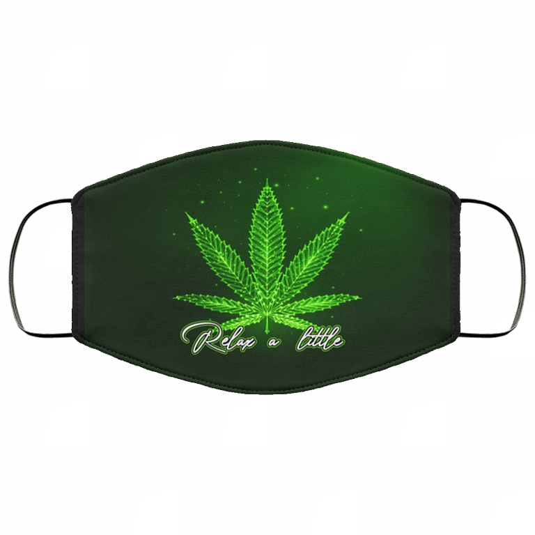 Relax A Little Washable Reusable Custom Printed Cloth Face Mask Cover, White, Cloth Face Cover