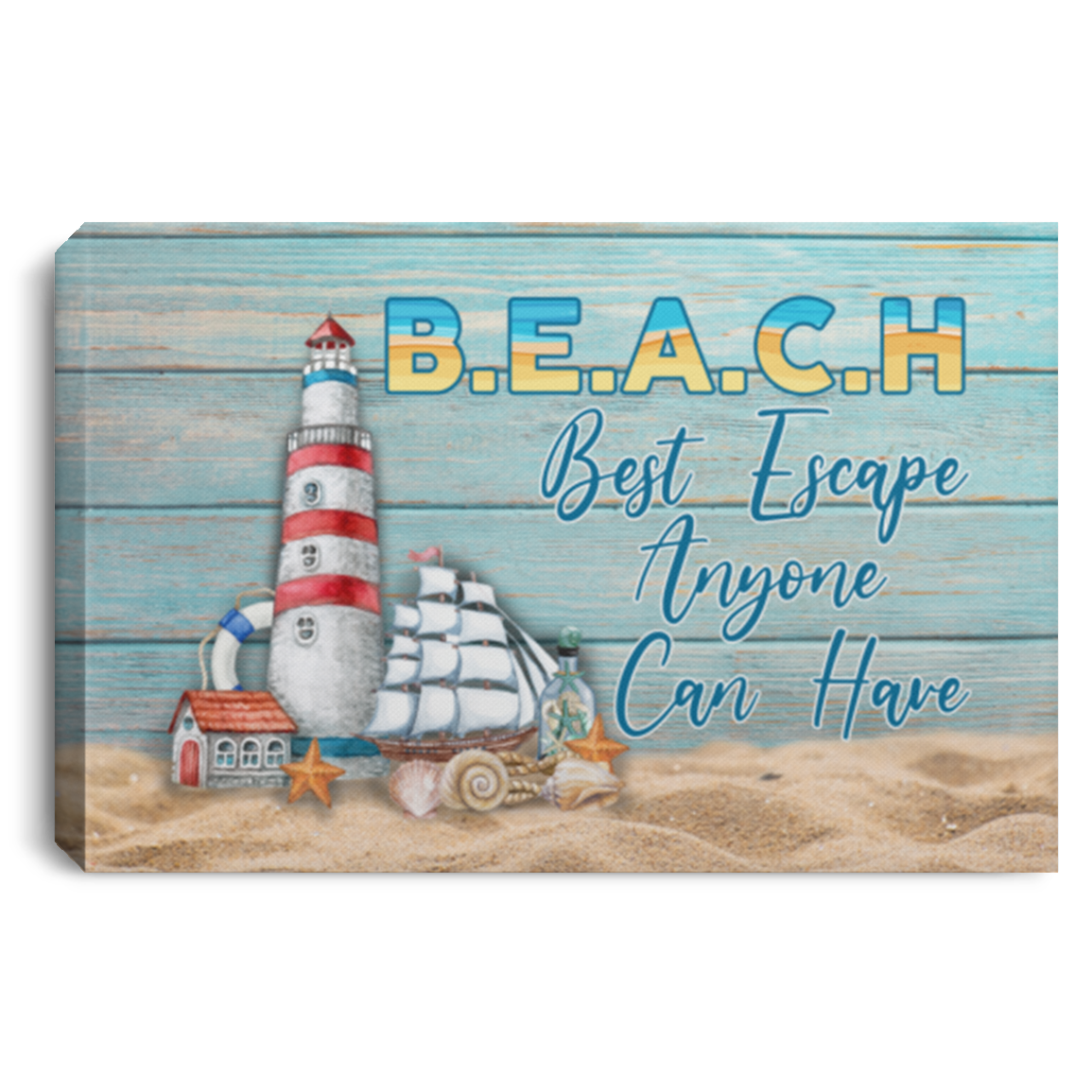 Best Escape Anyone Can Have Ocean Beach Gallery Wrapped Framed Canvas Prints - Unframed Poster - Home Decor Wall Art, White, 0.75'' Framed Canvas Best Escape Anyone Can Have Ocean Beach Gallery Wrapped Framed Canvas Prints - Unframed Poster - Home Decor Wall Art, White, 0.75'' Framed Canvas