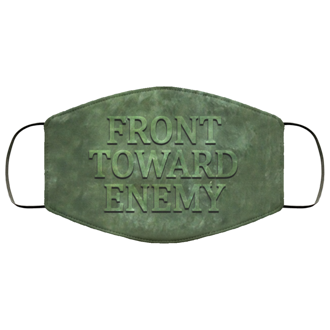 Front Toward Enemy Washable Reusable Custom Printed Cloth Face Mask Cover, White, Cloth Face Cover Front Toward Enemy Washable Reusable Custom Printed Cloth Face Mask Cover, White, Cloth Face Cover