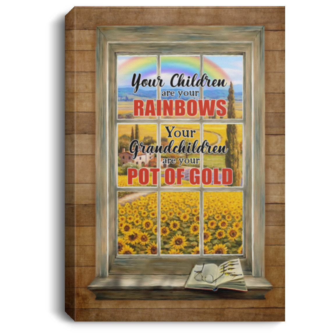 Your Grandchildren Are You Pot Of Gold Gallery Wrapped Framed Canvas Prints-Unframed Poster, White, 0.75'' Framed Canvas Your Grandchildren Are You Pot Of Gold Gallery Wrapped Framed Canvas Prints-Unframed Poster, White, 0.75'' Framed Canvas