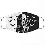 Jack Skellington and Sally The Nightmare Before Christmas Washable Reusable Custom - Printed Cloth Face Mask Cover, White, Cloth Face Cover