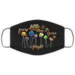 Every Little Thing Is Gonna Be Alright Cute Birds Washable Reusable Custom - Printed Cloth Face Mask Cover, Black, Cloth Face Cover