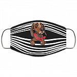 Funny Dachshund Dog Dad Gifts Washable Reusable Custom – Printed Cloth Face Mask Cover, Black, Cloth Face Cover