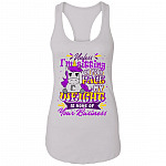 Unless I'm Sitting On Your Face My Weight Is None Of Your Business Cotton Tank Top Tee - Ladies Racerback Tank, White, Ladies Racerback Tank