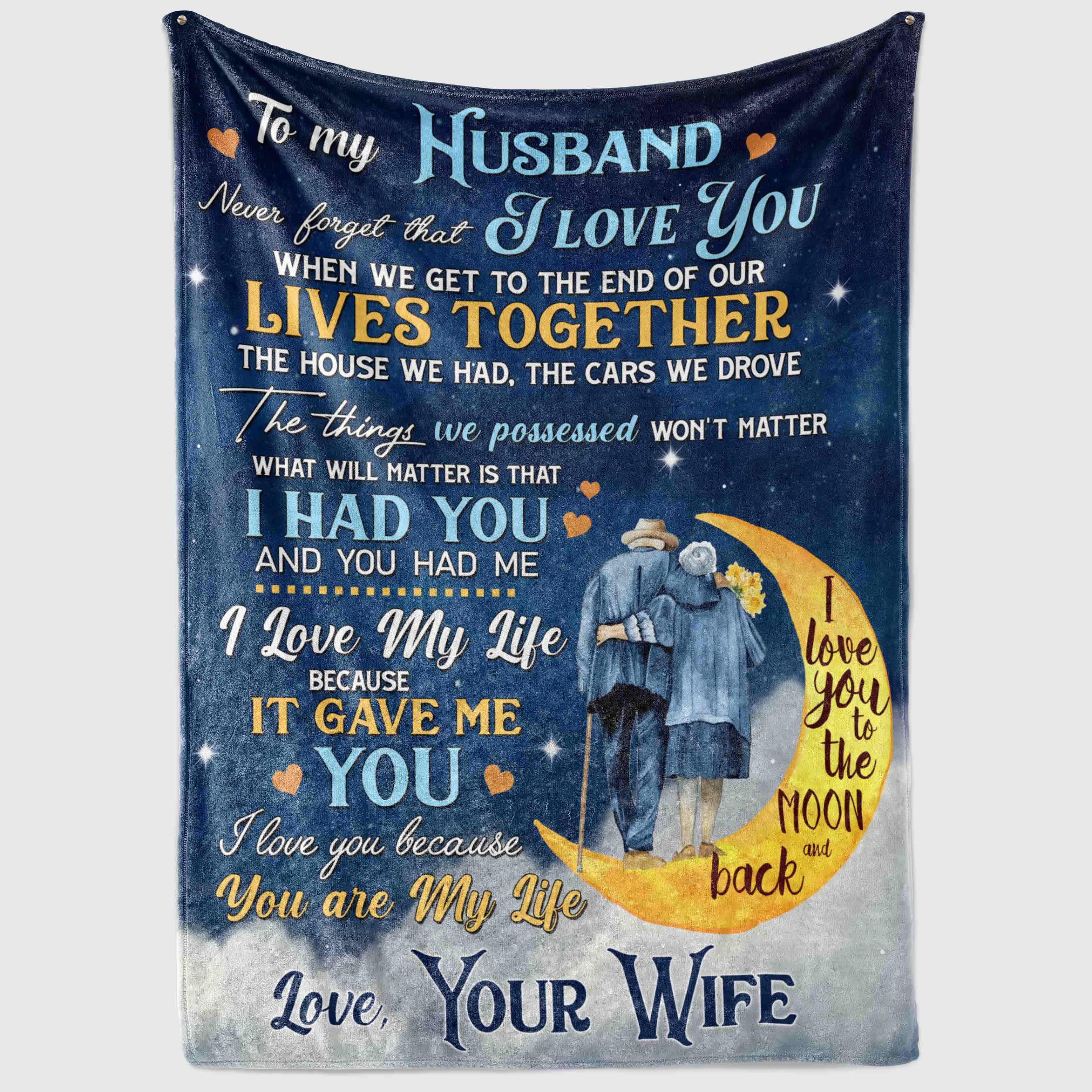 3VT. To My Husband Get To The End blanket mockup